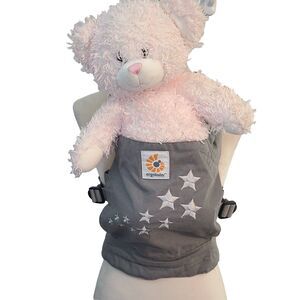 Ergobaby Original Doll Carrier Galaxy Gray Embroidered Stars Adjustable Straps